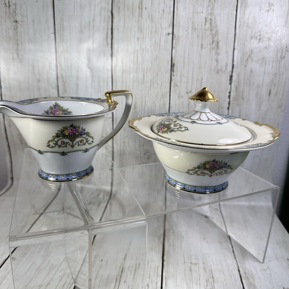 Noritake Other - Vintage Noritake Favorita‎ Morimura Gold Trim  Cream and Sugar Bowl